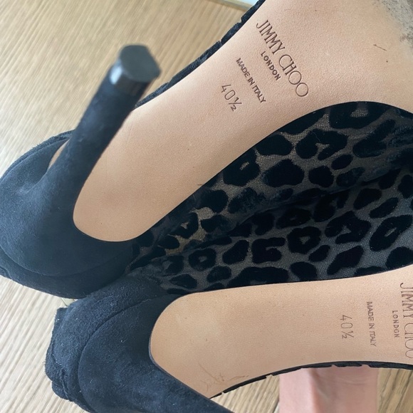 Jimmy Choo Lux Jeweled Leopard-Print Velvet Pumps - Picture 11 of 15